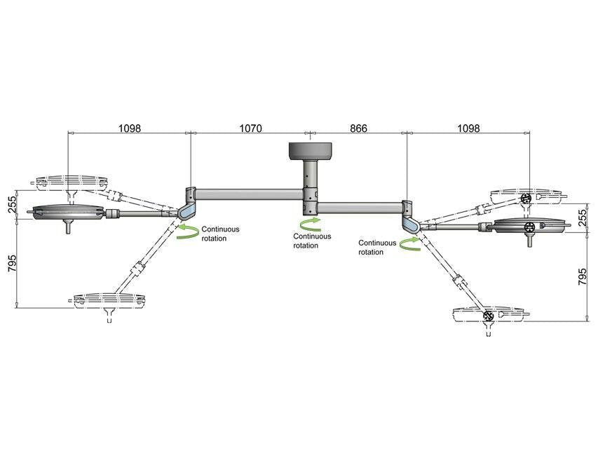PENTALED 63N+63N THEATRE LIGHT - ceiling double