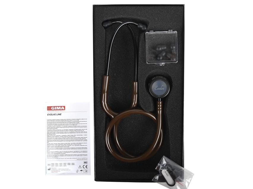EVOLVE DUAL HEAD STETHO - all black head - Y chocolate