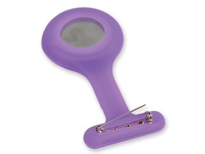 SILICONE NURSE WATCH - round - purple