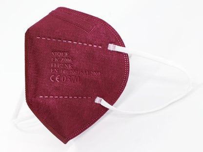 FFP2 FILTERING MASK - burgundy - GB,IT,PT,RO,CZ