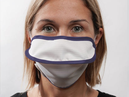 MYCROCLEAN ADULT REUSABLE SURGICAL MASK - BFE 99.8% - white-blue