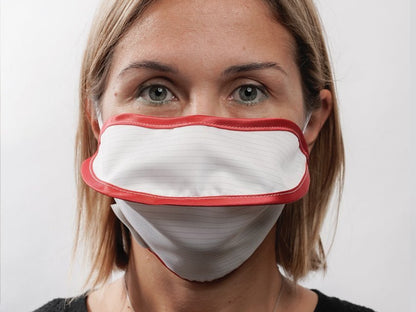 MYCROCLEAN ADULT REUSABLE SURGICAL MASK - BFE 99.8% - white-red