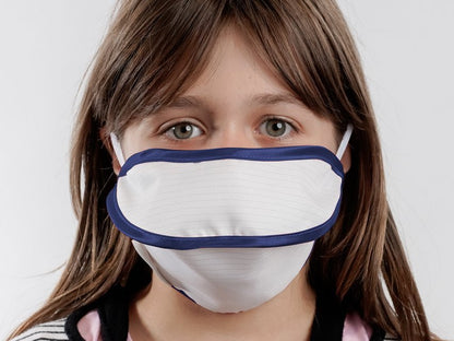 MYCROCLEAN JUNIOR/ADULT SMALL REUSABLE SURGICAL MASK - BFE 99.8% - white-blue