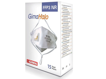 GIMA HALO FFP3 NR RESPIRATOR with valve with head strap