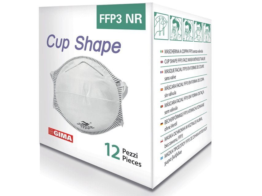 CUP SHAPE FFP3 FACE MASK WITHOUT VALVE