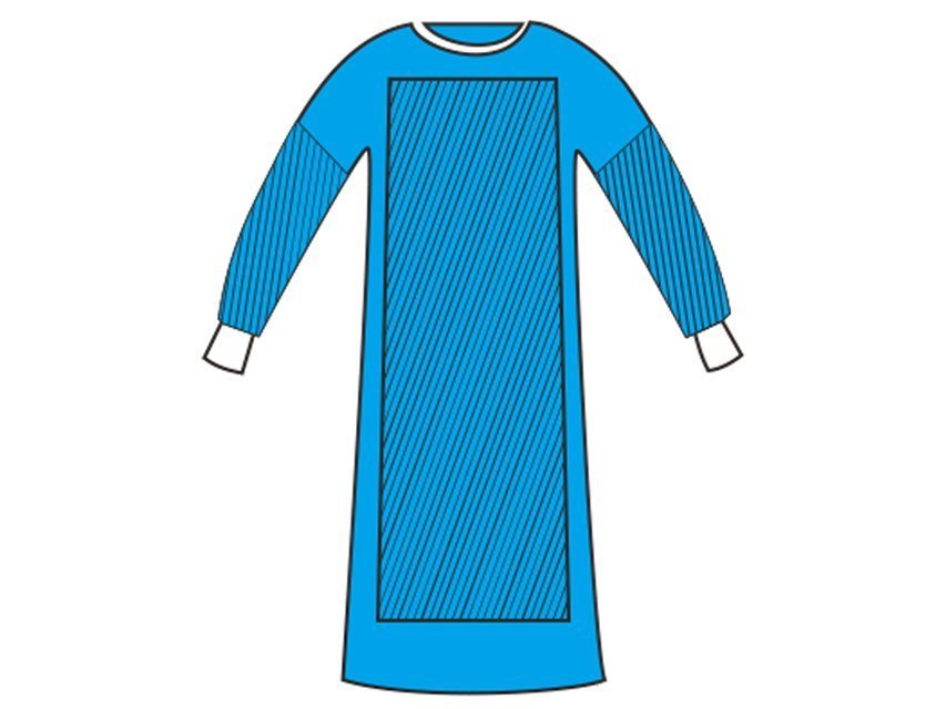 REINFORCED SURGICAL GOWNS 50 g/m2 130x150 cm - size XL - sterile