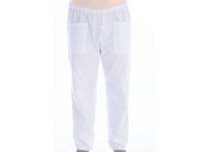 TROUSERS - cotton/polyester - unisex XL white