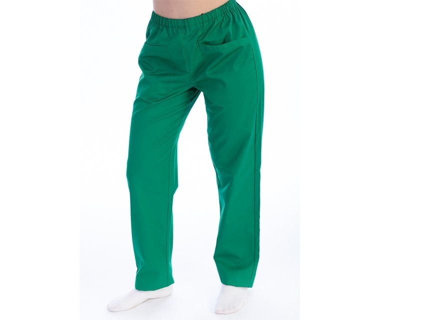 TROUSERS - cotton/polyester - unisex XS green