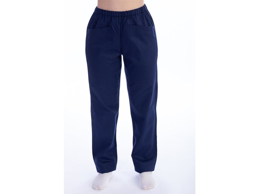 TROUSERS - cotton/polyester - unisex S navy blue