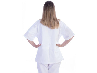 JACKET WITH STUD - cotton/polyester - woman XXL white