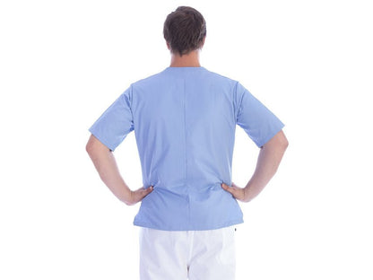 JACKET WITH STUD - cotton/polyester - unisex S light blue