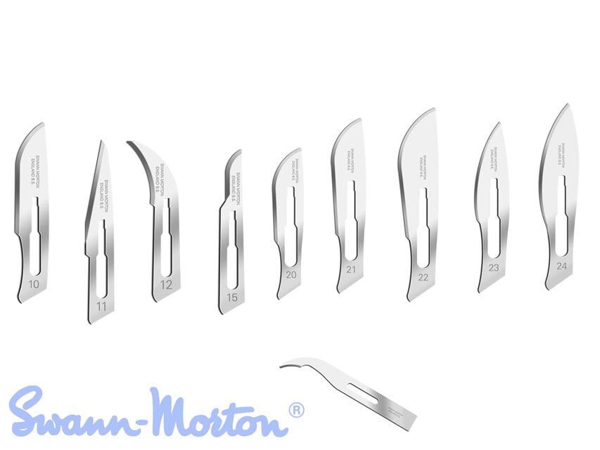 SWANN-MORTON CARBON STEEL BLADES N. 10 - sterile