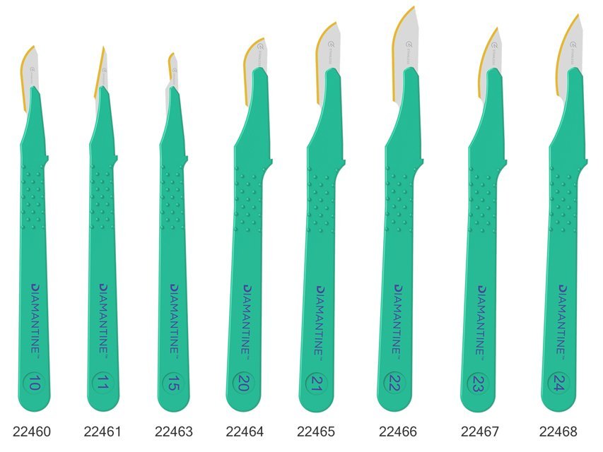 DIAMANTINE DISPOSABLE SCALPELS WITH S/S BLADE N. 11 - sterile