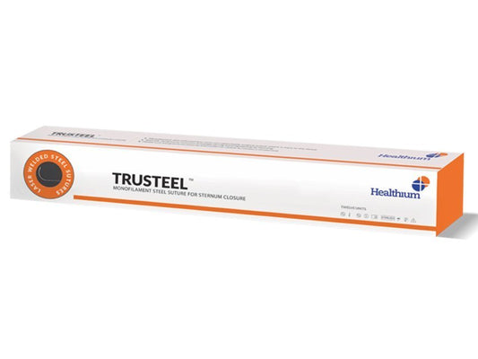 TRUSTEEL NON ABSORB. SUTURE gauge 6 circle 1/2 needle 48 mm - 75 cm - natural