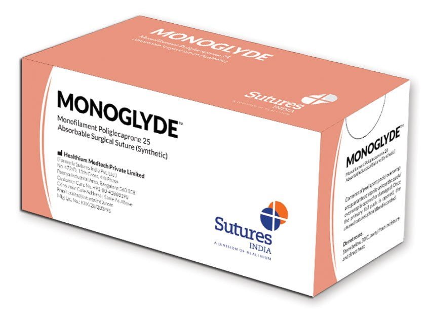 MONOGLYDE ABSORB. SUTURE gauge 2/0 circle 1/2 needle 30mm - 70cm - undyed