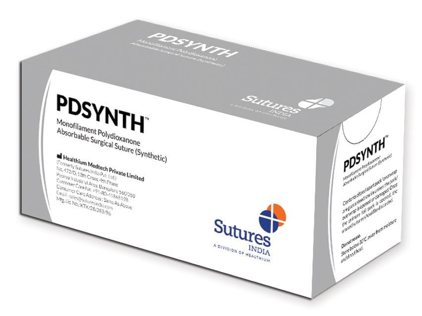 PDSYNTH ABSORB. SUTURE gauge 0 circle 1/2 needle 30mm - 70cm - violet
