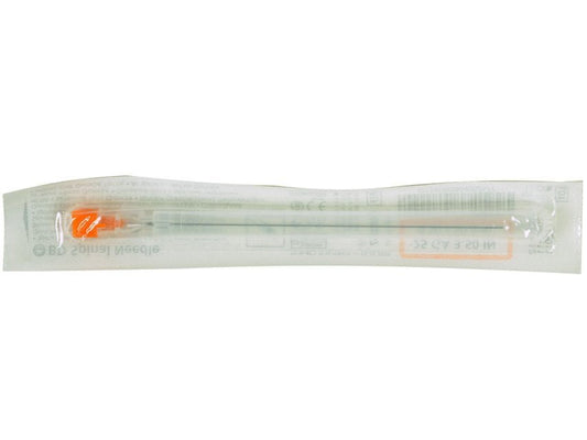 BD QUINCKE POINT NEEDLES 25G - 0.5x90 mm orange