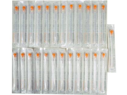 BD QUINCKE POINT NEEDLES 25G - 0.5x90 mm orange