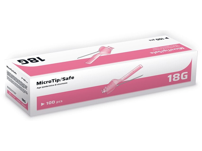 HYPODERMIC SAFETY NEEDLE 18G 1.2x38 mm - sterile