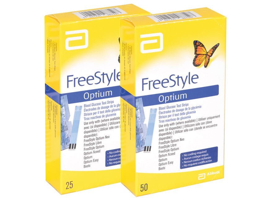 ABBOTT FREESTYLE OPTIUM BLOOD GLUCOSE TEST STRIPS