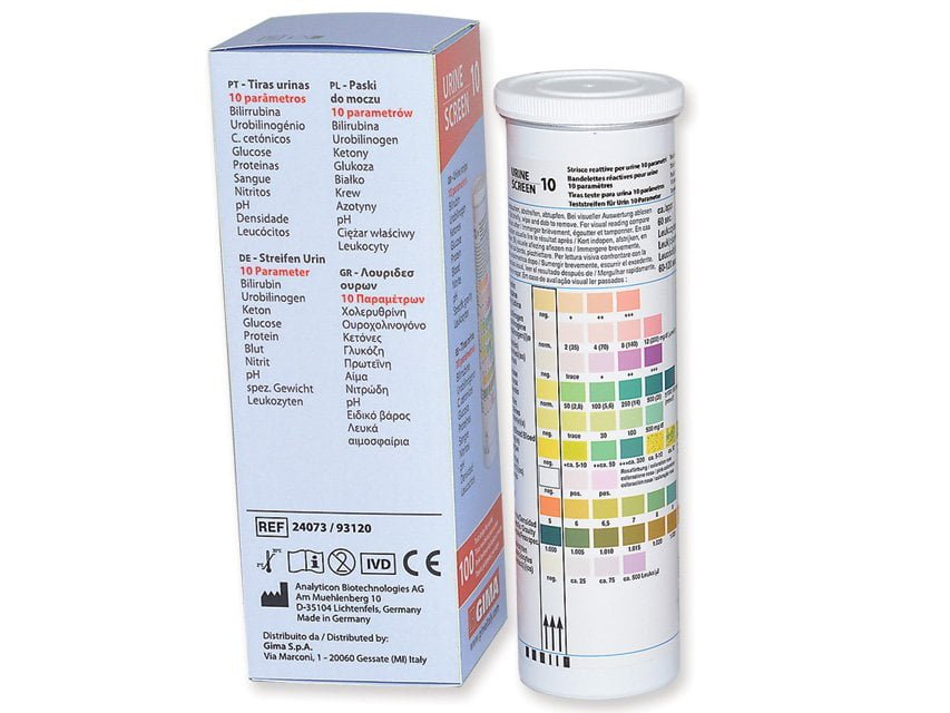 GIMA URINE STRIPS 10 PARAMETERS - professional use