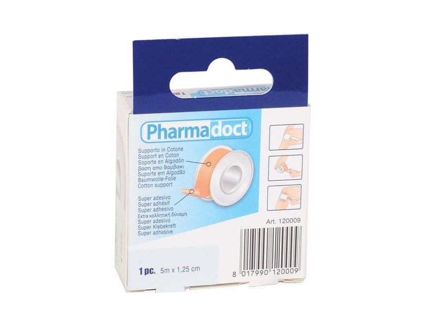 PHARMADOCT CLOTH ROLL - FABRIC - 5m x 1.25cm - carton of 18 boxes
