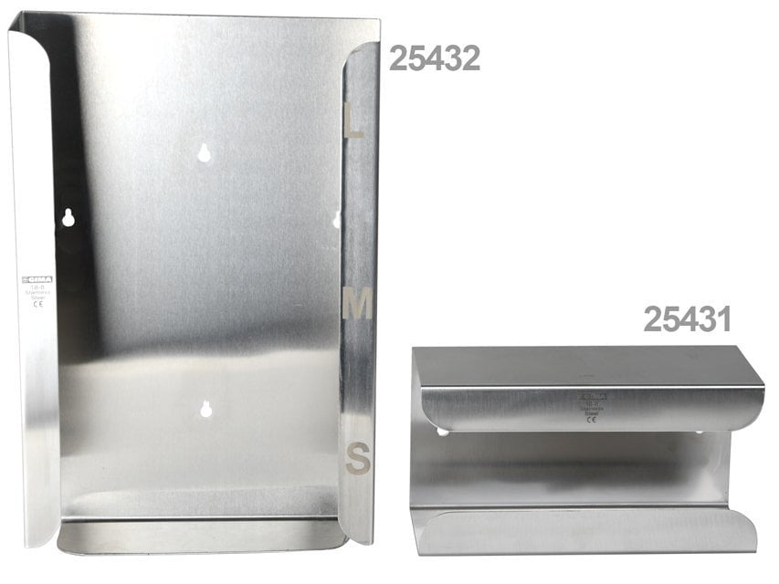 GLOVE DISPENSER - single - stainless steel