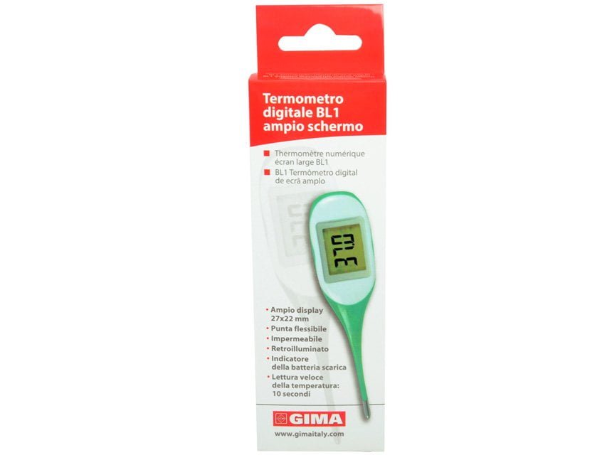 GIMA BL1 WIDE SCREEN DIGITAL THERMOMETER °C - box