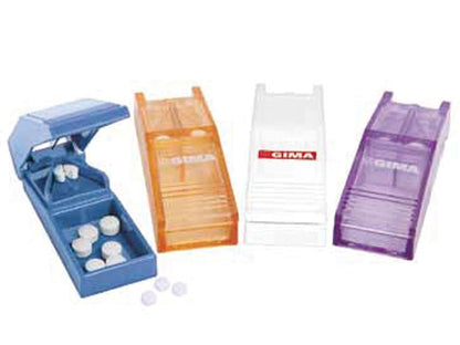 COLOUR PILL SPLITTER (3 white, 3 light blue, 3 lavender, 3 transp.orange) with display
