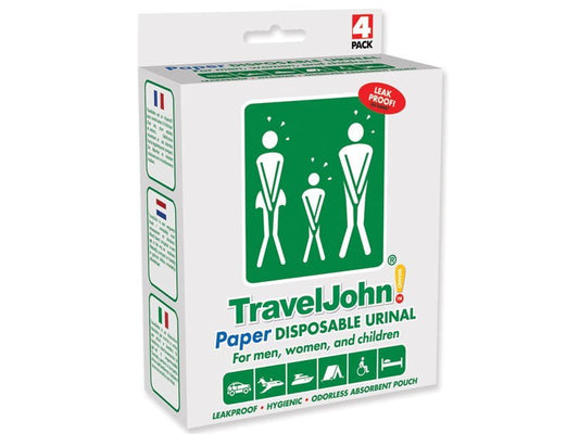TRAVELJOHN PAPER DISPOSABLE URINAL 800cc