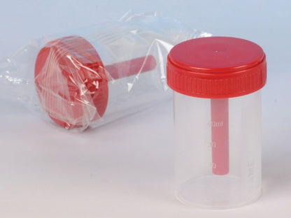 FAECES CONTAINER 60 ml - cleanroom ISO 8