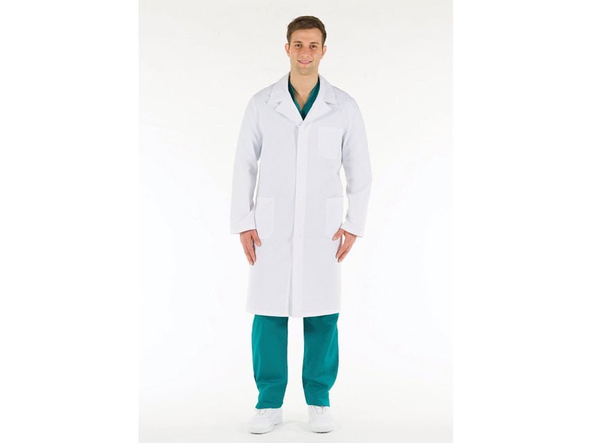 WHITE COAT - cotton - men size 56