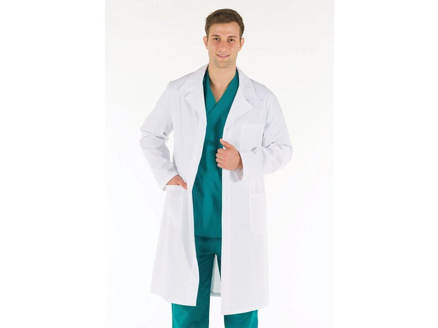 WHITE COAT - cotton - men size 46