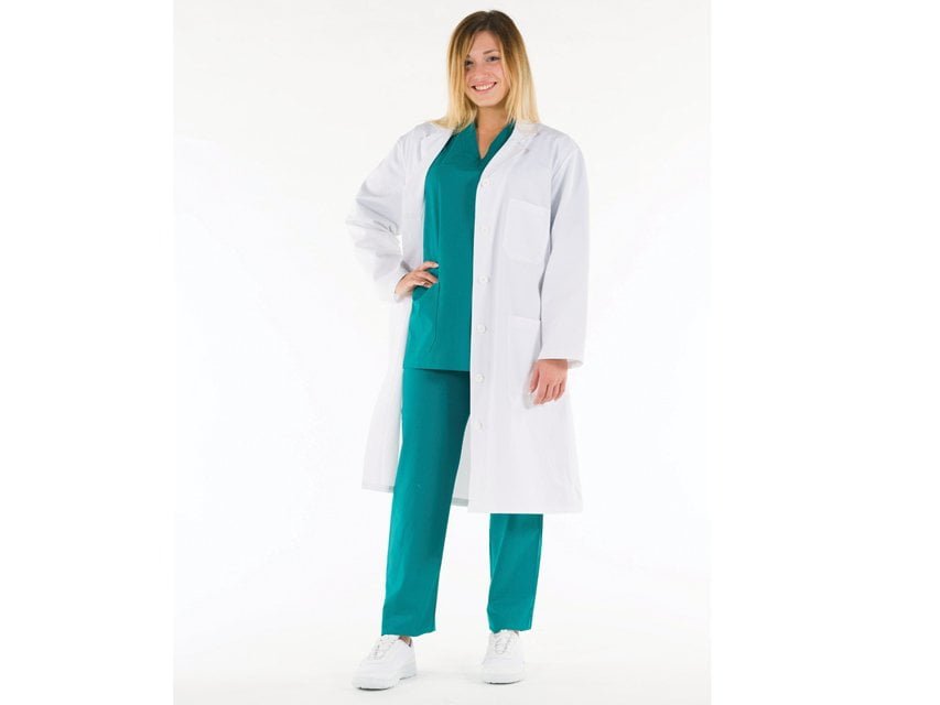 WHITE COAT - cotton - women size 46