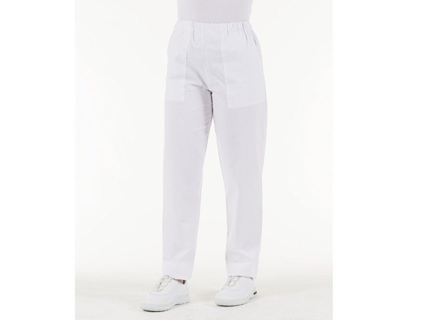 TROUSERS - white cotton - LARGE