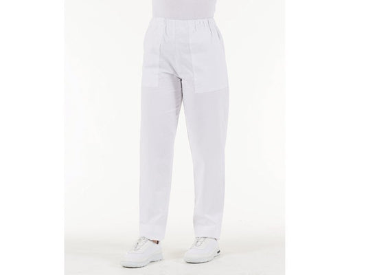 TROUSERS - white cotton - LARGE