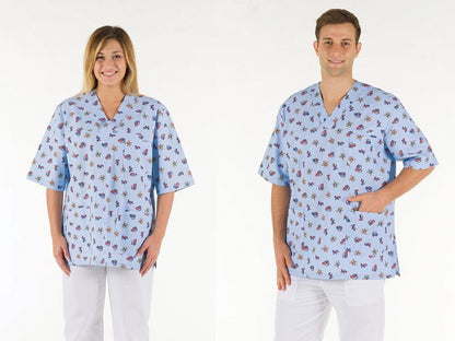 FANTASY JACKET - light blue cotton - MEDIUM