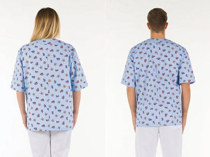 FANTASY JACKET - light blue cotton - MEDIUM