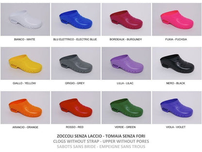 GIMA CLOGS - with/without pores - colour/size on request