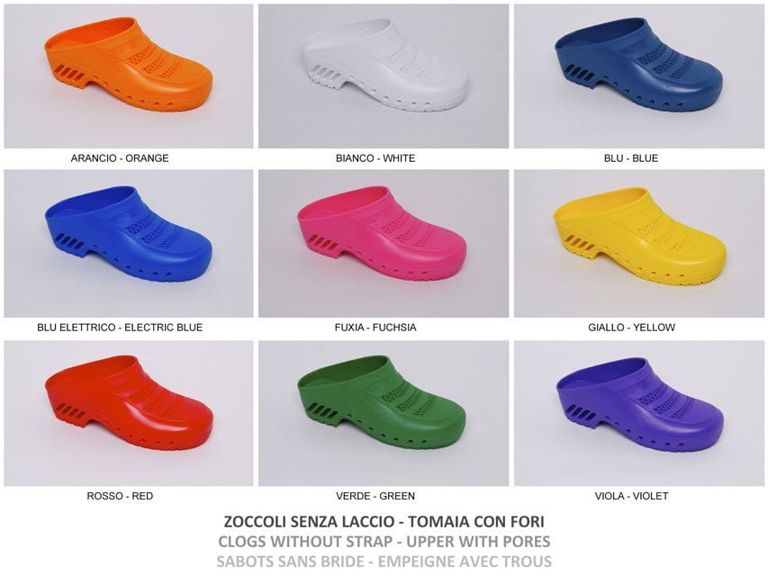 GIMA CLOGS - with/without pores - colour/size on request