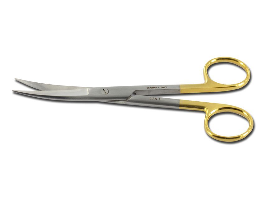 GOLD SCISSORS CURVED SHARP/SHARP - 14.5 cm