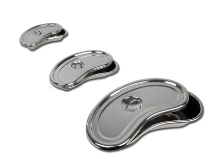 S/S KIDNEY DISH WITH LID - 200x95x35 mm