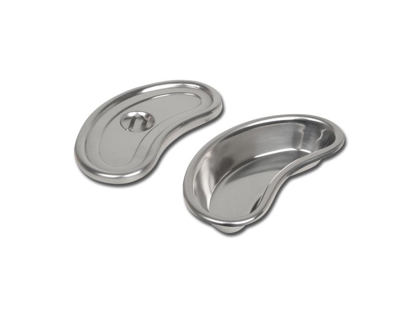 S/S KIDNEY DISH WITH LID - 200x95x35 mm