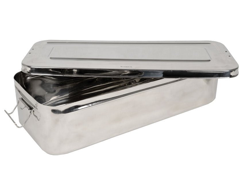 STAINLESS STEEL BOX - 50x20x10 cm - handle