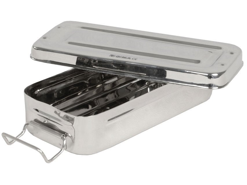 STAINLESS STEEL BOX - 18x8x4 cm - handle