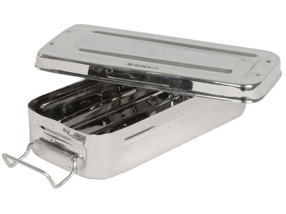 STAINLESS STEEL BOX - 18x8x4 cm - handle