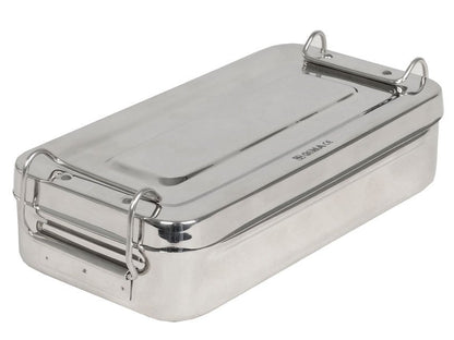 STAINLESS STEEL BOX - 20x10x4.5 cm - handle