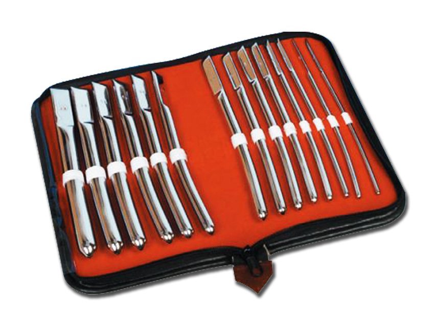 SET OF 14 HEGAR DILATORS - chrome plated