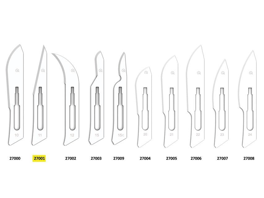 GIMA CARBON STEEL BLADES N. 11 - sterile