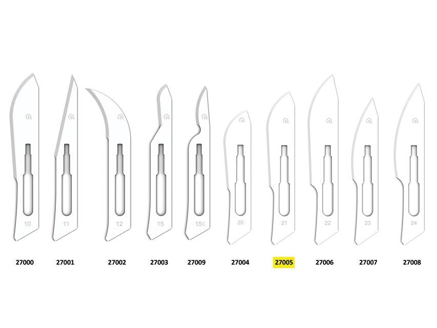 GIMA CARBON STEEL BLADES N. 21 - sterile